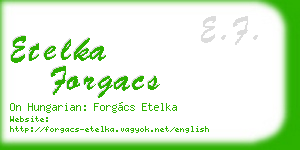 etelka forgacs business card