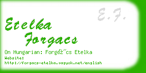 etelka forgacs business card
